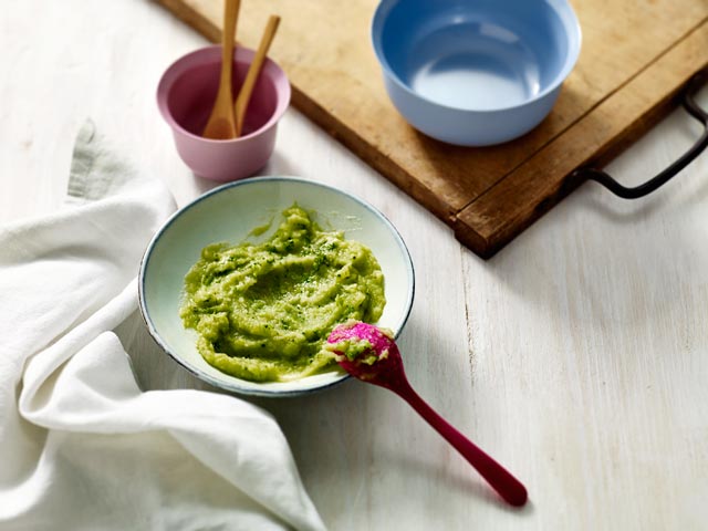 Lækker puré af kartoffel og broccoli