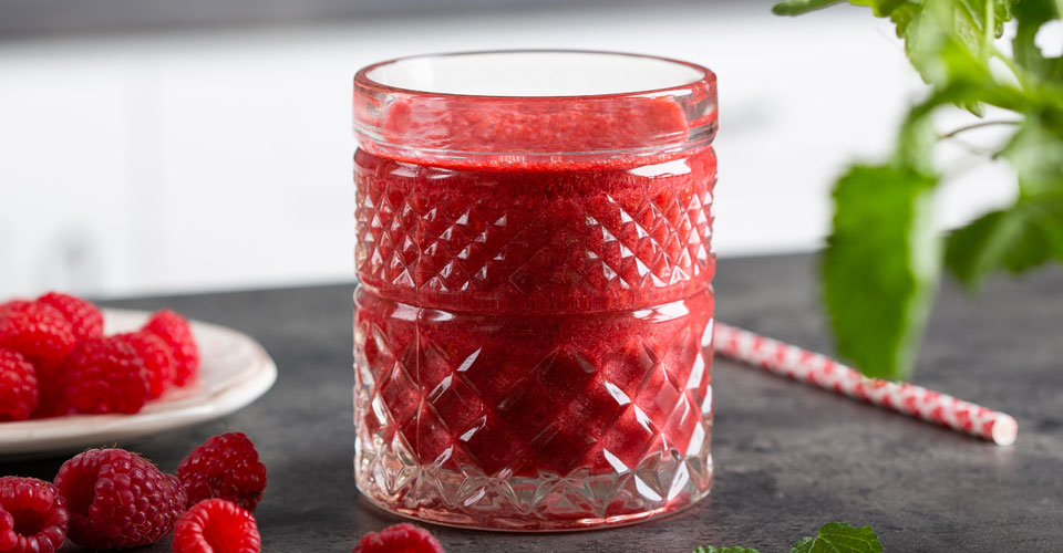 Hibiscus-hindbær-smoothie