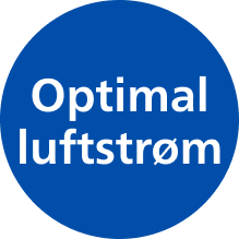 Ikon for optimal luftstrøm
